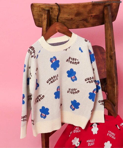 BREEZE(ブリーズ)の「mojojojo総柄セーター(ニット/セーター・キッズ・アイボリー/レッド・90/100/120)」の2枚目の写真