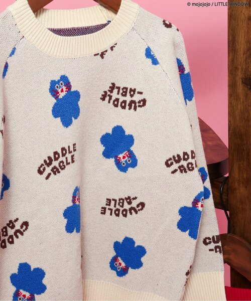 BREEZE(ブリーズ)の「mojojojo総柄セーター(ニット/セーター・キッズ・アイボリー/レッド・90/100/120)」の7枚目の写真