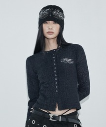 A'GEM/9 × .kom 『NIIER NOR/ニアノア』 EYELET FLUFFY CARDIGANS/アイレット フラッフィー カーディガン