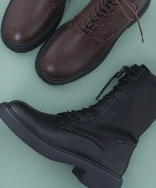 あしながおじさん(アシナガオジサン)の「ソフトレースアップブーツ 4810005(ブーツ・レディース・ブラック/ダークブラウン・24cm/23.5cm/23cm/22.5cm/24.5cm)」の14枚目の写真