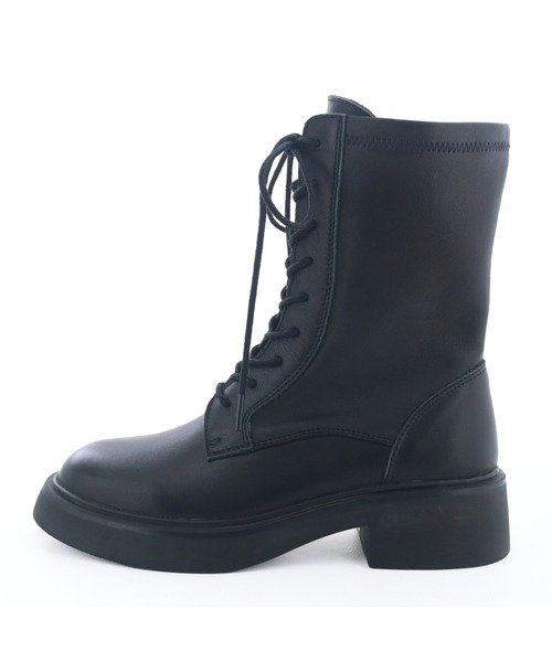 あしながおじさん(アシナガオジサン)の「ソフトレースアップブーツ 4810005(ブーツ・レディース・ブラック/ダークブラウン・24cm/23.5cm/23cm/22.5cm/24.5cm)」の16枚目の写真