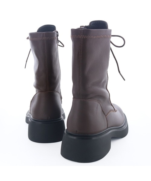 あしながおじさん(アシナガオジサン)の「ソフトレースアップブーツ 4810005(ブーツ・レディース・ブラック/ダークブラウン・24cm/23.5cm/23cm/22.5cm/24.5cm)」の18枚目の写真