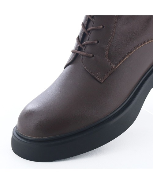 あしながおじさん(アシナガオジサン)の「ソフトレースアップブーツ 4810005(ブーツ・レディース・ブラック/ダークブラウン・24cm/23.5cm/23cm/22.5cm/24.5cm)」の19枚目の写真