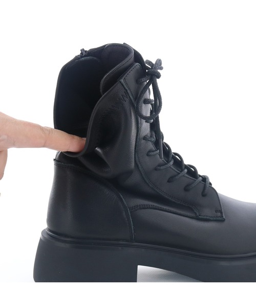 あしながおじさん(アシナガオジサン)の「ソフトレースアップブーツ 4810005(ブーツ・レディース・ブラック/ダークブラウン・24cm/23.5cm/23cm/22.5cm/24.5cm)」の21枚目の写真
