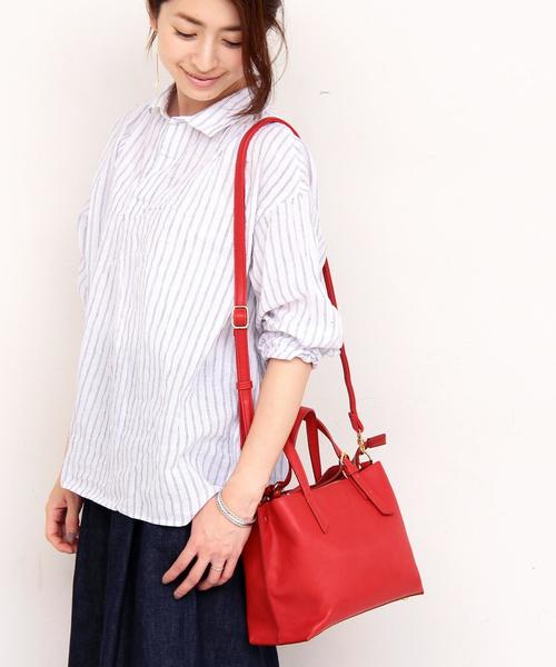 BEAUTY&YOUTH UNITED ARROWS(ビューティーアンドユースユナイテッドアローズ)の「【2WAY】BY∵ ベルトハンドルトート ◆(トートバッグ・レディース・ホワイト/ネイビー/ライトピンク/ベージュ/レッド/ワインレッド/ブラック/グレー・フリ-)」の16枚目の写真