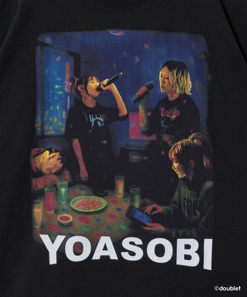 YOASOBI × doublet(ヨアソビ × ダブレット)の「NIGHT OUT T-SHIRT KARAOKE(Tシャツ/カットソー・レディース・ブラック・L/M/S/XS/XL)」の6枚目の写真