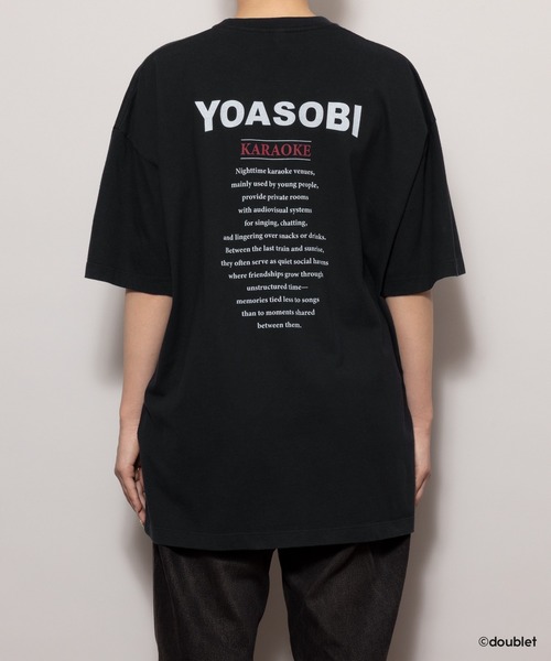YOASOBI × doublet(ヨアソビ × ダブレット)の「NIGHT OUT T-SHIRT KARAOKE(Tシャツ/カットソー・レディース・ブラック・L/M/S/XS/XL)」の2枚目の写真
