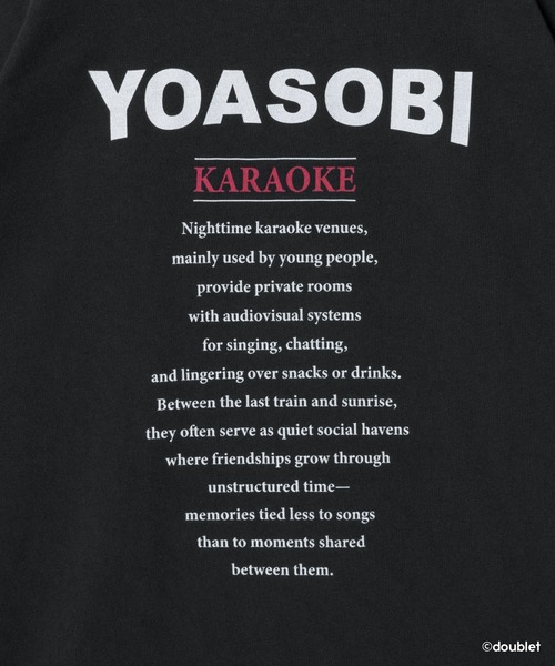 YOASOBI × doublet(ヨアソビ × ダブレット)の「NIGHT OUT T-SHIRT KARAOKE(Tシャツ/カットソー・レディース・ブラック・L/M/S/XS/XL)」の3枚目の写真