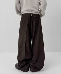 BLACKUP | [MADE] ブレアバックルツータックワイドスラックス(スラックス)