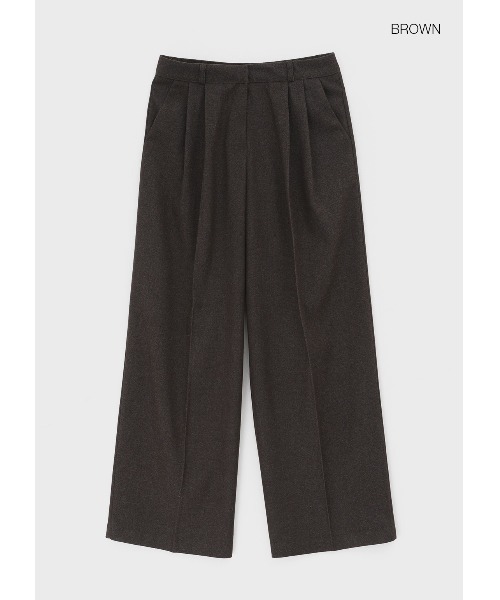 BLACKUP（ブラックアップ）の「[MADE] ブレアバックルツータックワイドスラックス（スラックス・レディース・チャコール/ブラウン・MEDIUM/SMALL）」の17枚目の写真