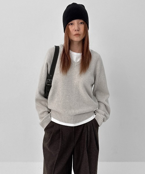 BLACKUP（ブラックアップ）の「[MADE] ブレアバックルツータックワイドスラックス（スラックス・レディース・チャコール/ブラウン・MEDIUM/SMALL）」の10枚目の写真