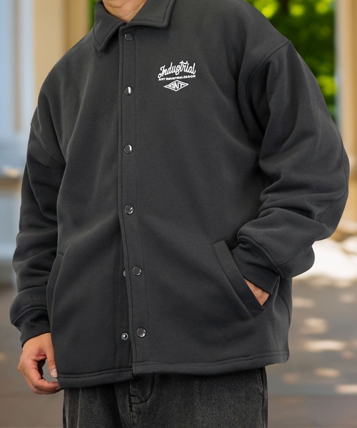 GROOVY STORE】ビッグサイズ スウェット コーチジャケット 裏起毛