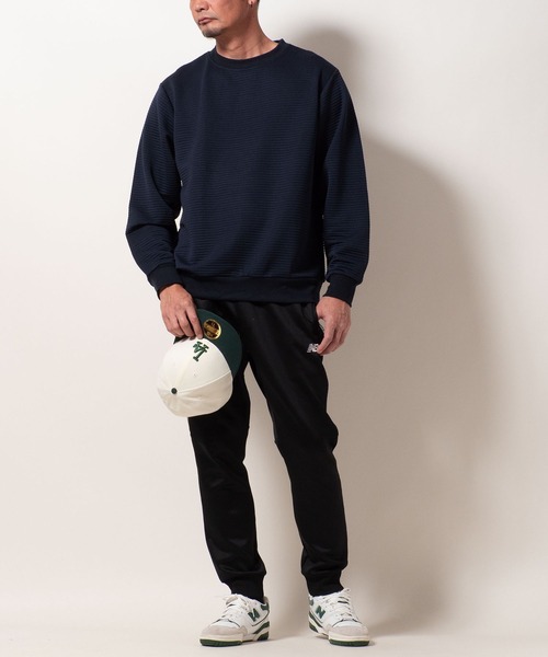 BAYBLO（ベイブロ）の「(SA) ボーダー ジャガード 無地 トレーナー（スウェット・メンズ・グレー/ブラック/ネイビー/ベージュ・M/L/LL）」の12枚目の写真