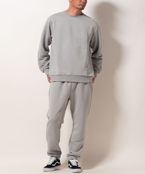 BAYBLO（ベイブロ）の「(SA) ボーダー ジャガード 無地 トレーナー（スウェット・メンズ・グレー/ブラック/ネイビー/ベージュ・M/L/LL）」の18枚目の写真