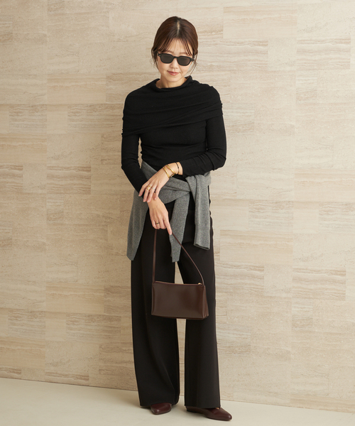 plage(プラージュ)の「《代官山店・WEB限定》LE PETIT PULLE / ル プティ プレ BARDOT NECKLINE ニット(ニット/セーター・レディース・ブラック・FREE)」の4枚目の写真