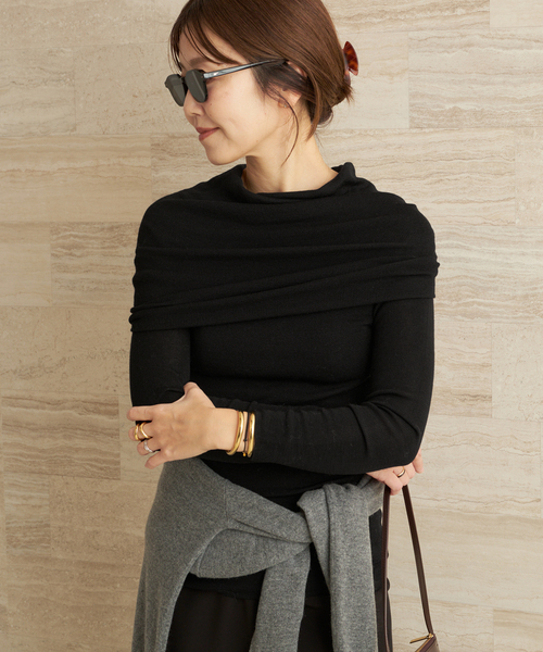 plage(プラージュ)の「《代官山店・WEB限定》LE PETIT PULLE / ル プティ プレ BARDOT NECKLINE ニット(ニット/セーター・レディース・ブラック・FREE)」の21枚目の写真