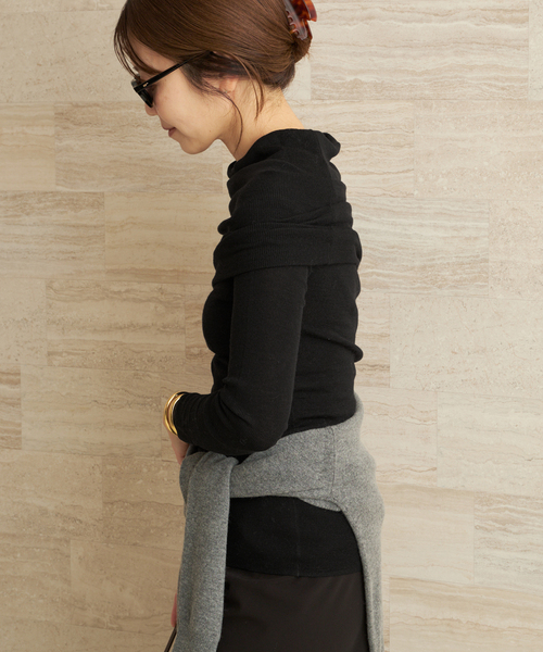 plage(プラージュ)の「《代官山店・WEB限定》LE PETIT PULLE / ル プティ プレ BARDOT NECKLINE ニット(ニット/セーター・レディース・ブラック・FREE)」の22枚目の写真