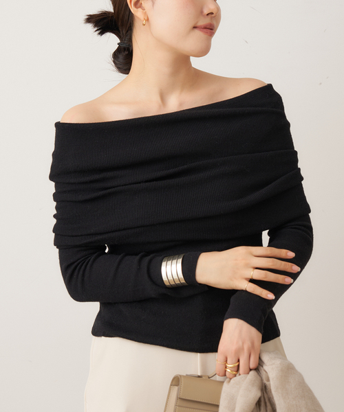 plage(プラージュ)の「《代官山店・WEB限定》LE PETIT PULLE / ル プティ プレ BARDOT NECKLINE ニット(ニット/セーター・レディース・ブラック・FREE)」の18枚目の写真