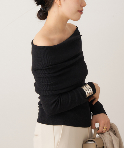 plage(プラージュ)の「《代官山店・WEB限定》LE PETIT PULLE / ル プティ プレ BARDOT NECKLINE ニット(ニット/セーター・レディース・ブラック・FREE)」の19枚目の写真
