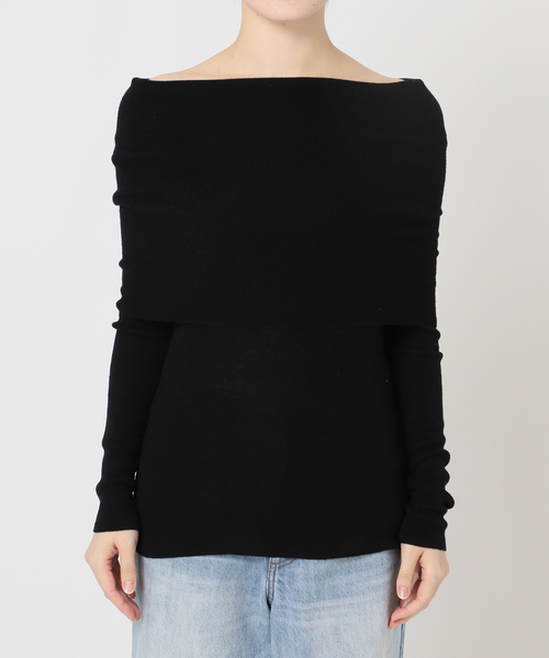 plage(プラージュ)の「《代官山店・WEB限定》LE PETIT PULLE / ル プティ プレ BARDOT NECKLINE ニット(ニット/セーター・レディース・ブラック・FREE)」の9枚目の写真