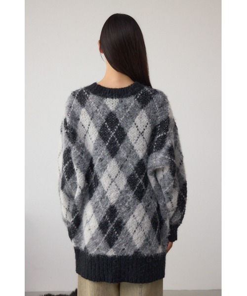セール】アーガイルシャギーニット（ニット/セーター）｜AZUL BY