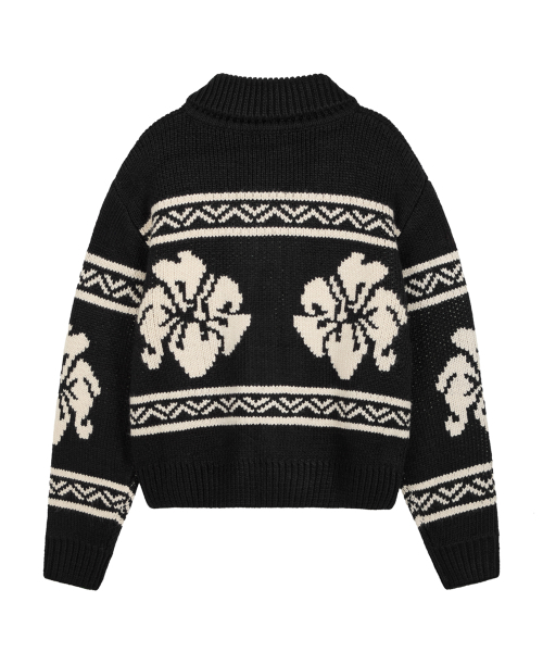 ROCKCAKE(ロックケーキ)の「Flower Cowichan Cardigan - Black/Black(カーディガン/ボレロ・レディース・その他・SMALL)」の7枚目の写真