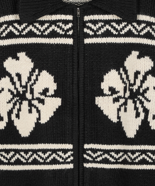 ROCKCAKE(ロックケーキ)の「Flower Cowichan Cardigan - Black/Black(カーディガン/ボレロ・レディース・その他・SMALL)」の9枚目の写真
