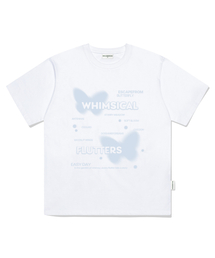 ESCAPEFROM（エスケープフロム）の「フラッター バタフライプリント オーバーサイズ 半袖Tシャツ ホワイト（Tシャツ/カットソー）」