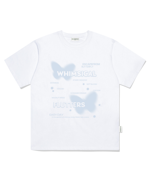 ESCAPEFROM(エスケープフロム)の「フラッター バタフライプリント オーバーサイズ 半袖Tシャツ ホワイト(Tシャツ/カットソー・レディース・その他・SMALL/MEDIUM/LARGE)」の1枚目の写真