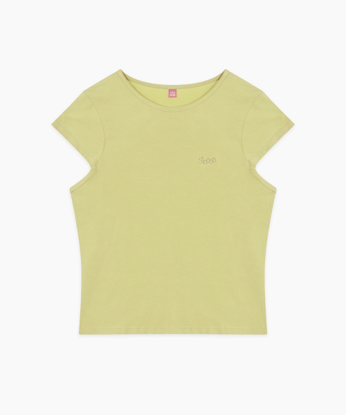 SINOON(シヌーン)の「Logo Cap Sleeve T-shirt (Olive)(Tシャツ/カットソー・レディース・オリーブ・SMALL/MEDIUM)」の5枚目の写真