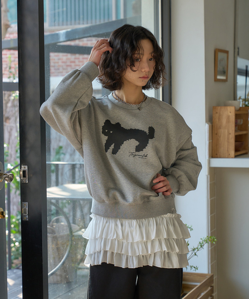 THE GREEN LAB（ザグリーンラボ）の「フリルビスチェスリーブトップス[ホワイト]（Tシャツ/カットソー・レディース・その他・FREE）」の3枚目の写真
