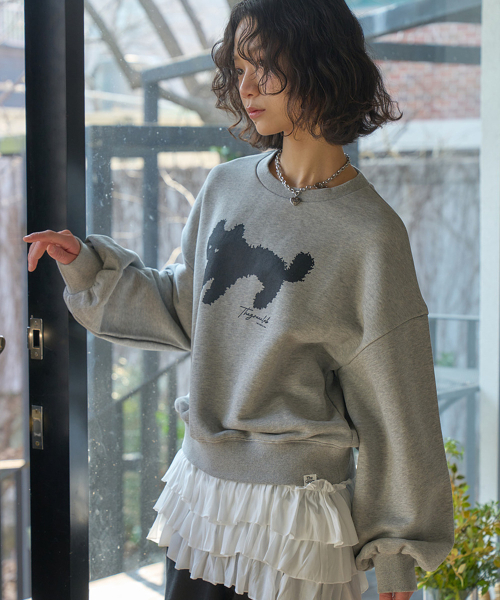 THE GREEN LAB（ザグリーンラボ）の「フリルビスチェスリーブトップス[ホワイト]（Tシャツ/カットソー・レディース・その他・FREE）」の4枚目の写真