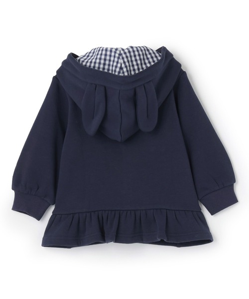 KP(ケーピー)の「うさ耳 スムース裏シャギー パーカ(パーカー・キッズ・ネイビー/ピンク・90cm/100cm/110cm/120cm/130cm)」の8枚目の写真