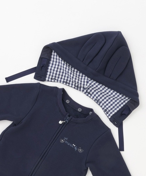 KP(ケーピー)の「うさ耳 スムース裏シャギー パーカ(パーカー・キッズ・ネイビー/ピンク・90cm/100cm/110cm/120cm/130cm)」の9枚目の写真