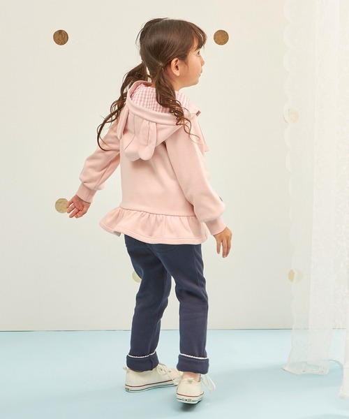 KP(ケーピー)の「うさ耳 スムース裏シャギー パーカ(パーカー・キッズ・ネイビー/ピンク・90cm/100cm/110cm/120cm/130cm)」の6枚目の写真