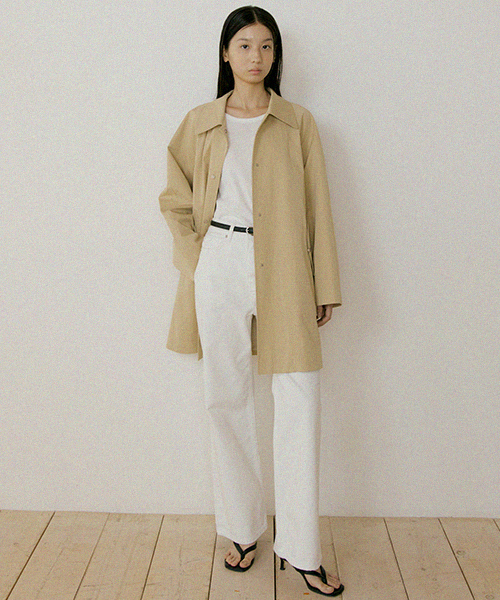 LINGSEOUL（リングソウル）の「balmacaan half trench coat-beige（トレンチコート・レディース・その他・FREE）」の2枚目の写真