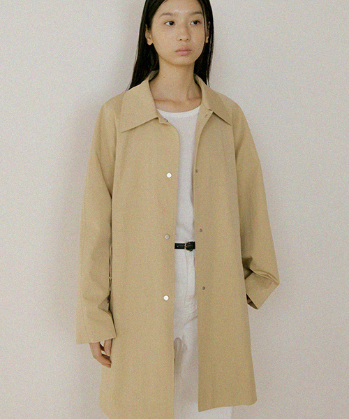 LINGSEOUL（リングソウル）の「balmacaan half trench coat-beige（トレンチコート・レディース・その他・FREE）」の5枚目の写真
