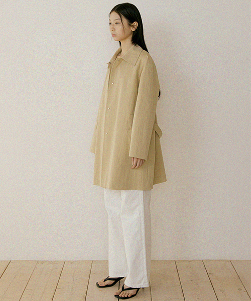 LINGSEOUL（リングソウル）の「balmacaan half trench coat-beige（トレンチコート・レディース・その他・FREE）」の4枚目の写真