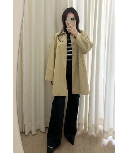 LINGSEOUL（リングソウル）の「balmacaan half trench coat-beige（トレンチコート・レディース・その他・FREE）」の6枚目の写真