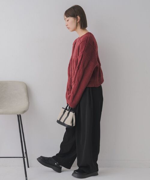 RETRO GIRL（レトロガール）の「コクーンシルエットPT（スラックス・レディース・ブルー系その他2/ブラウン/ブラック・FREE）」の19枚目の写真