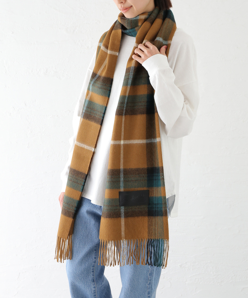 FRAMeWORK（フレームワーク）の「MAGNIBERG Queen Scarf（マフラー・レディース・キャメル/イエロー/ブルー系その他・FREE）」の7枚目の写真