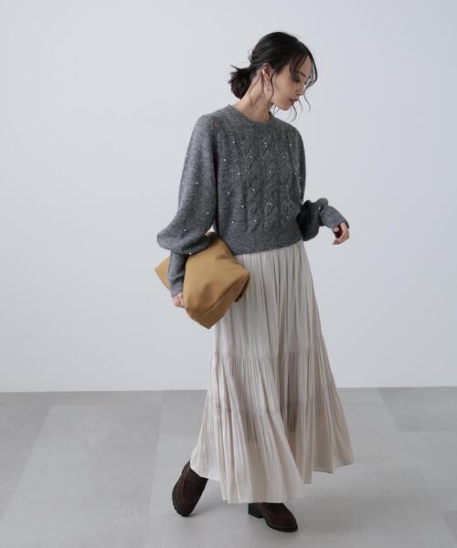 FREE'S MART（フリーズマート）の「◇シャイニーティアードスカート（スカート・レディース・ホワイト/ブラック/ブルー/ベージュ系その他/ベージュ系その他2・MEDIUM/SMALL）」の9枚目の写真