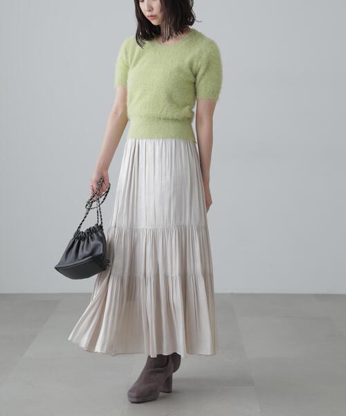 FREE'S MART（フリーズマート）の「◇シャイニーティアードスカート（スカート・レディース・ホワイト/ブラック/ブルー/ベージュ系その他/ベージュ系その他2・MEDIUM/SMALL）」の10枚目の写真