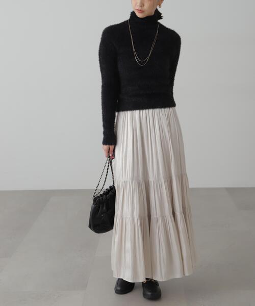 FREE'S MART（フリーズマート）の「◇シャイニーティアードスカート（スカート・レディース・ホワイト/ブラック/ブルー/ベージュ系その他/ベージュ系その他2・MEDIUM/SMALL）」の12枚目の写真