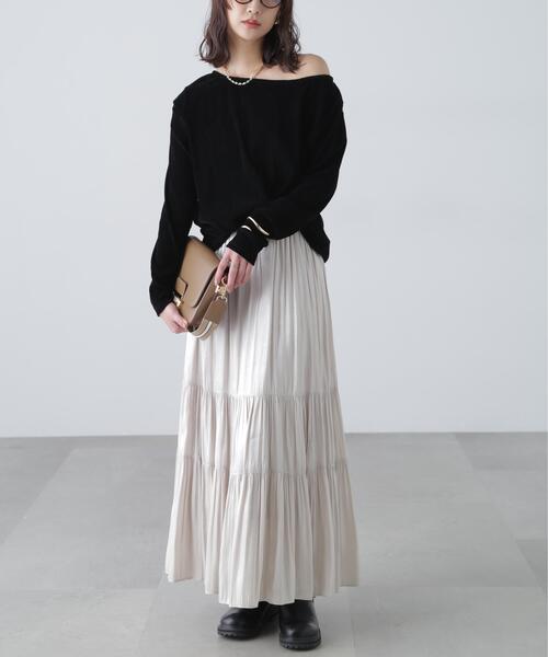 FREE'S MART（フリーズマート）の「◇シャイニーティアードスカート（スカート・レディース・ホワイト/ブラック/ブルー/ベージュ系その他/ベージュ系その他2・MEDIUM/SMALL）」の14枚目の写真