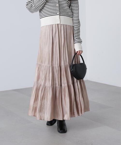 FREE'S MART（フリーズマート）の「◇シャイニーティアードスカート（スカート・レディース・ホワイト/ブラック/ブルー/ベージュ系その他/ベージュ系その他2・MEDIUM/SMALL）」の17枚目の写真