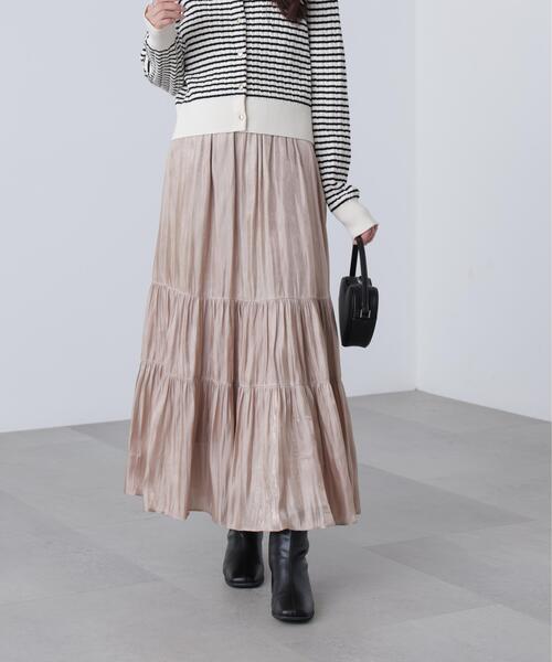 FREE'S MART（フリーズマート）の「◇シャイニーティアードスカート（スカート・レディース・ホワイト/ブラック/ブルー/ベージュ系その他/ベージュ系その他2・MEDIUM/SMALL）」の18枚目の写真