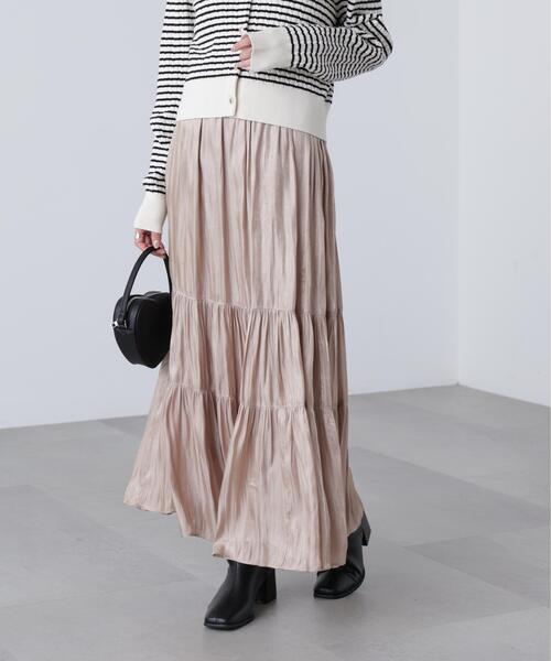 FREE'S MART（フリーズマート）の「◇シャイニーティアードスカート（スカート・レディース・ホワイト/ブラック/ブルー/ベージュ系その他/ベージュ系その他2・MEDIUM/SMALL）」の19枚目の写真