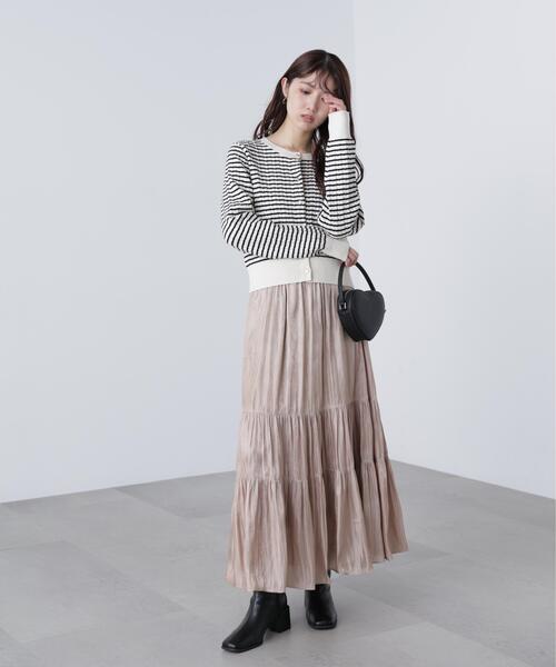 FREE'S MART（フリーズマート）の「◇シャイニーティアードスカート（スカート・レディース・ホワイト/ブラック/ブルー/ベージュ系その他/ベージュ系その他2・MEDIUM/SMALL）」の20枚目の写真