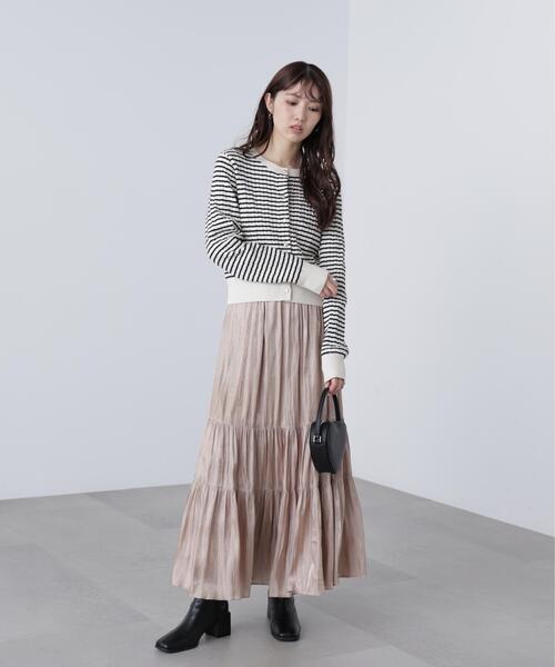 FREE'S MART（フリーズマート）の「◇シャイニーティアードスカート（スカート・レディース・ホワイト/ブラック/ブルー/ベージュ系その他/ベージュ系その他2・MEDIUM/SMALL）」の21枚目の写真